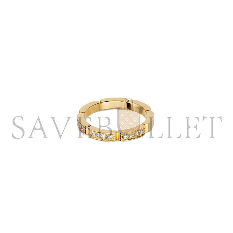 CARTIER MAILLON PANTHÈRE WEDDING BAND, HALF-PAVED B4221100